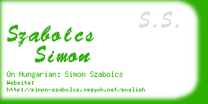 szabolcs simon business card